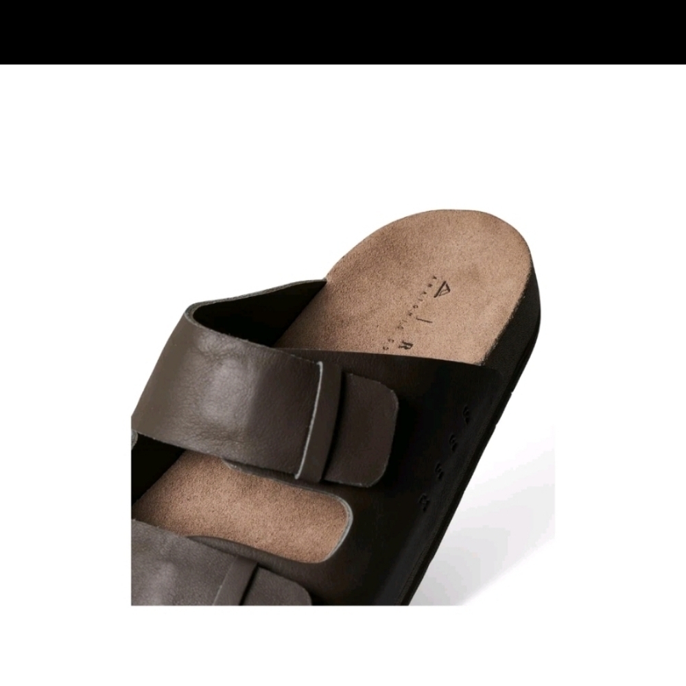 Reef Men's Ojai Two Bar Cushioned Footbed Brown Leather Sandal CJ5525 - Picture 6 of 9